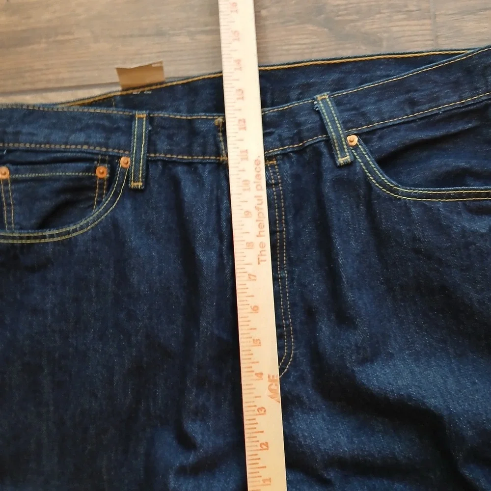 Levi's Jeans Mens 36x36 Blue Denim 501 Dark Wash Button Fly (FITS 34x36)
